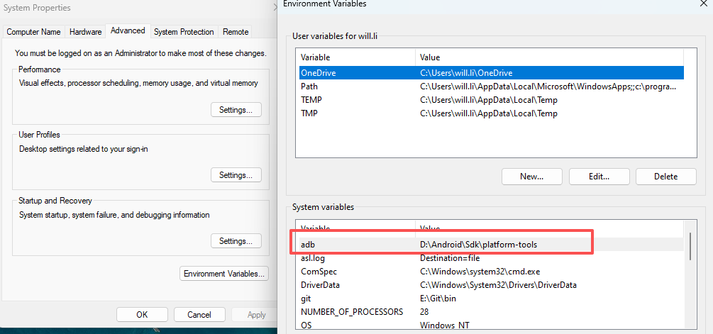 ADB configuration guide