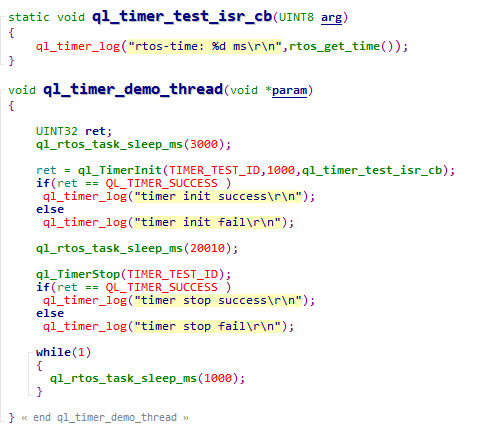 Example of Using Timer API
