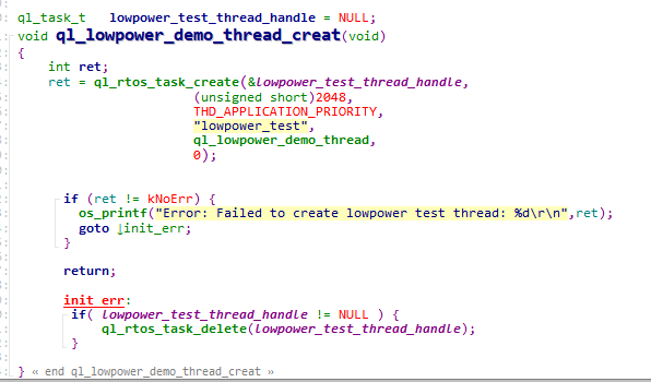 Create a Low Power Task