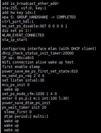Enter the Wi-Fi Keep Alive Mode