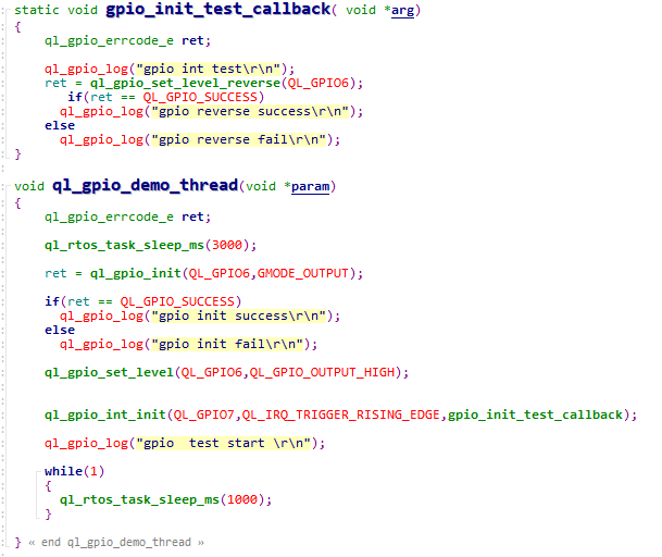 Example: Using GPIO API