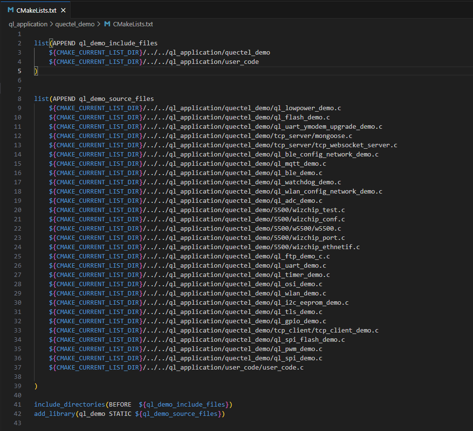 Open CMakeLists.txt File