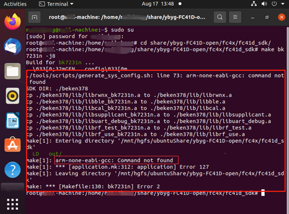gcc-arm-none-eabi Toolchain not Installed or Dependent Components Missing