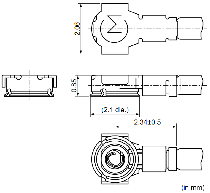 Dimensions of Mated Plugs (Ø 0.81 mm Coaxial Cables) (Unit: mm)