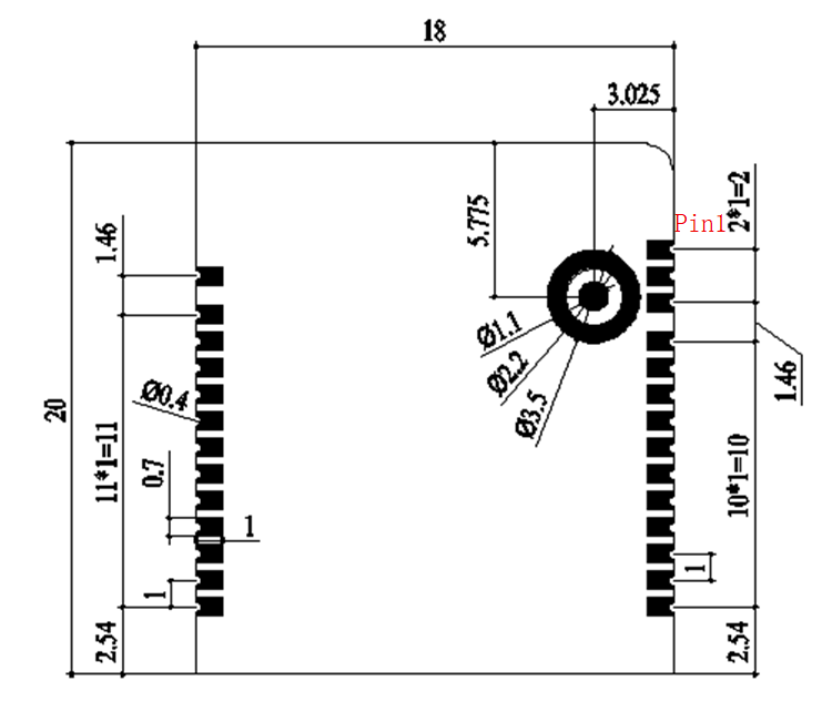 Bottom Dimensions (Bottom View)