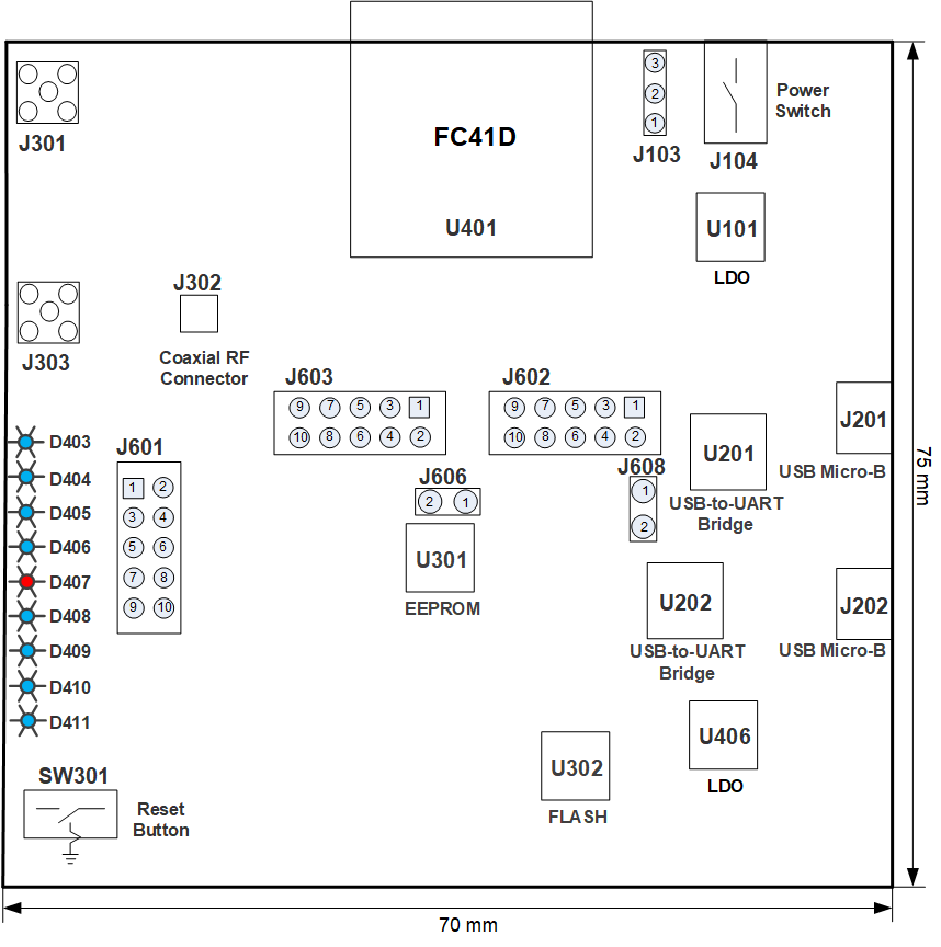 FC41D-TE-B Component Placement