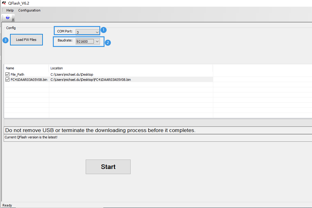 Configurations for Firmware Upgrade