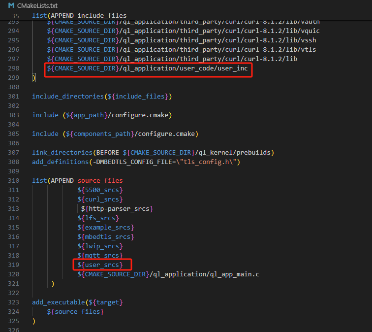 添加头文件和源文件路径