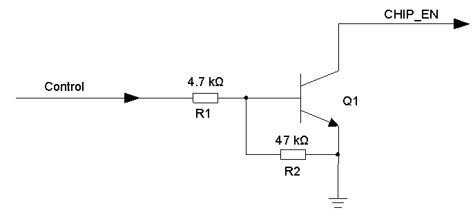 使用驱动电路的 CHIP_EN 参考电路