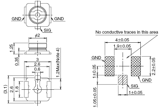 U.FL-R-SMT 连接器