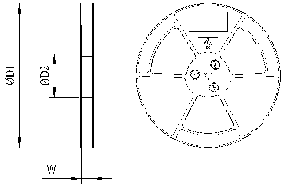 塑料卷盘尺寸图