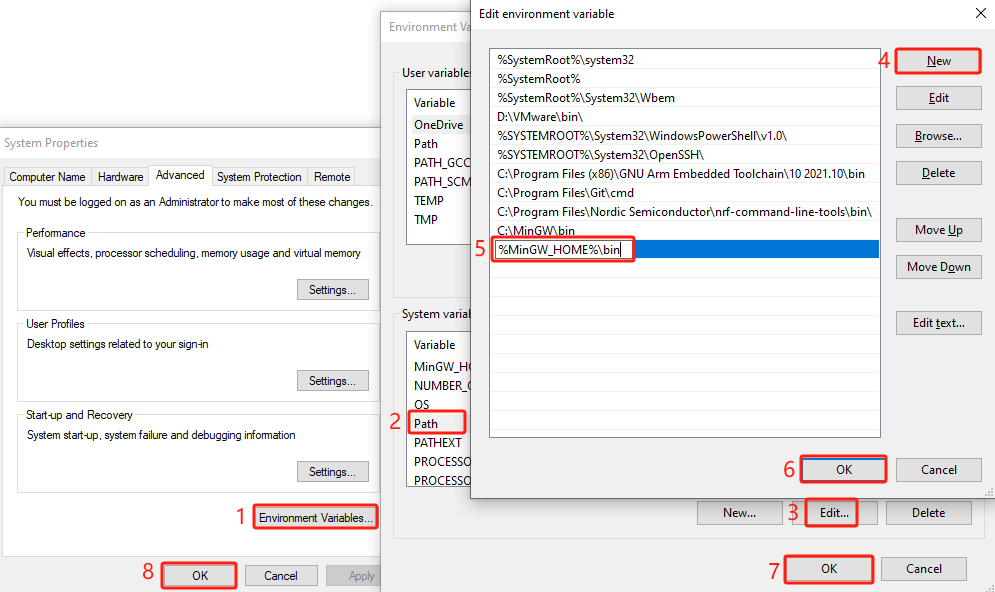 Add Environment Variable %MinGW_HOME%\\bin