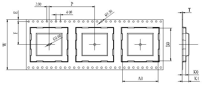 载带尺寸图（单位：mm）