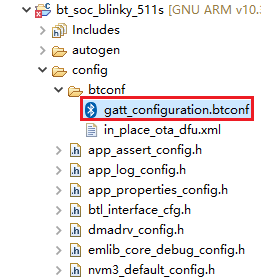 Figure 94: GATT Configuration File