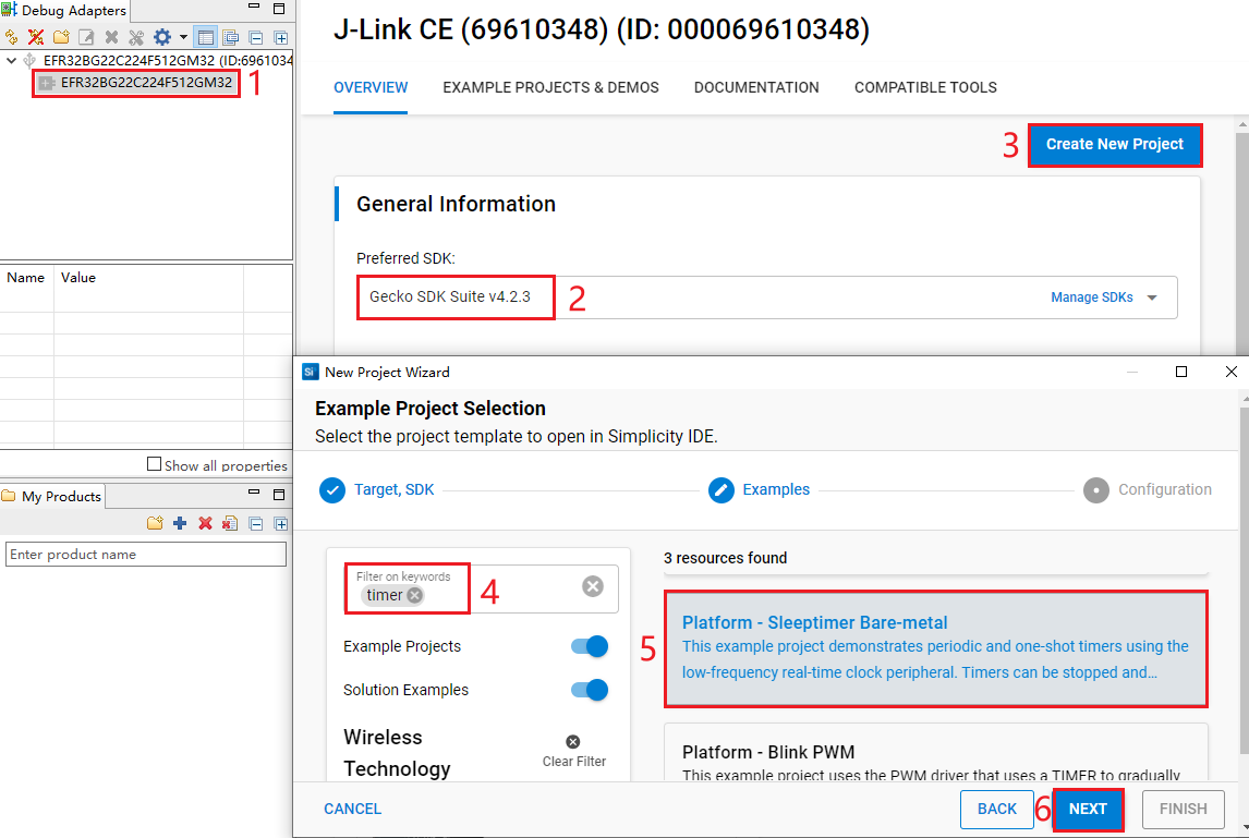 Figure 96: Create Platform - Sleeptimer Bare-metal Project