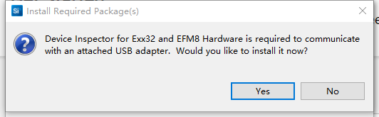 Figure 8: "Install Required Package(s)" Prompt