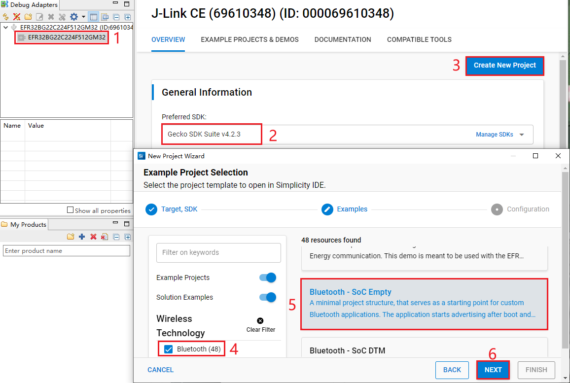 Figure 113: Create Bluetooth - Soc Empty Project