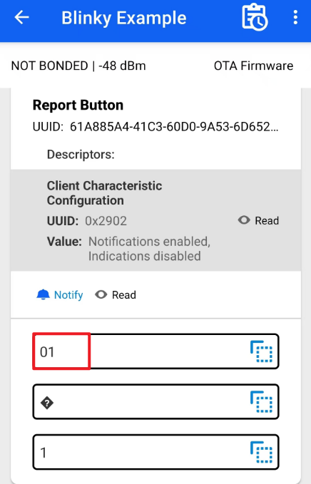 Figure 134: Received Notification Data