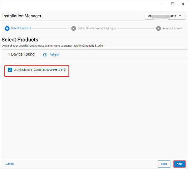 Figure 16: Select J-Link Debugger
