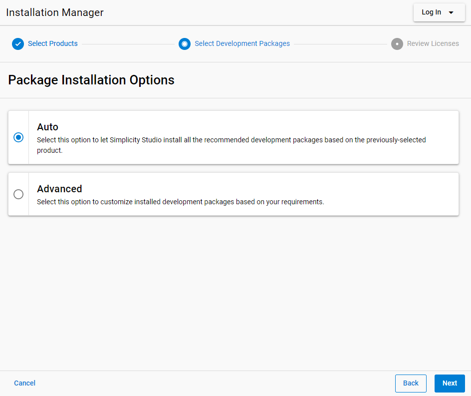 Figure 17: Select Installation Option