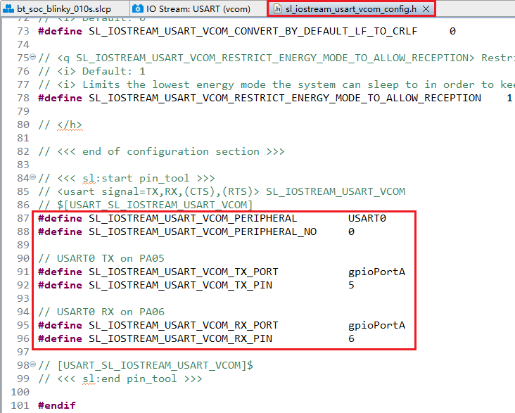 Figure 36: IO Stream: USART Component Configuration