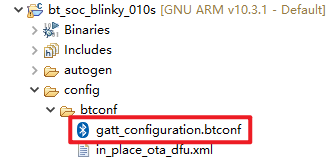 Figure 42: GATT Configuration File