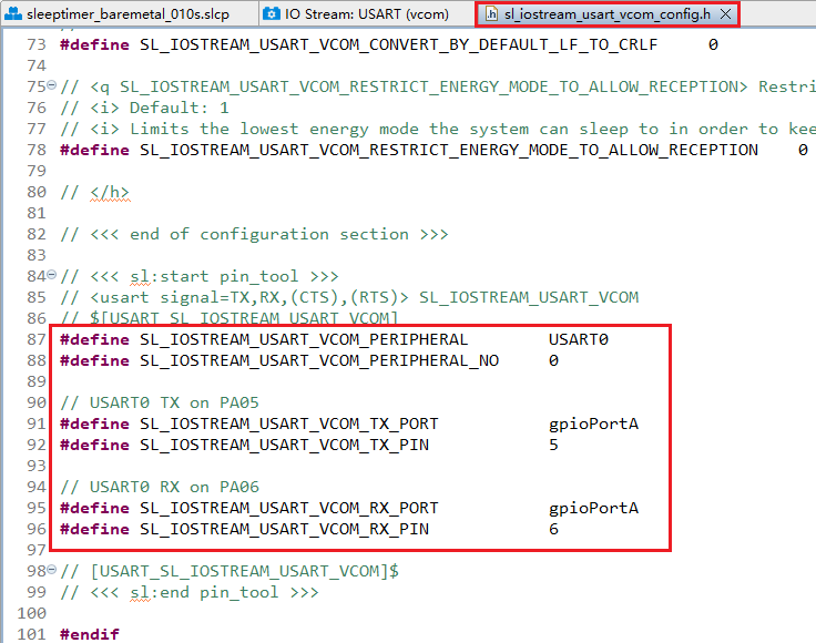 Figure 52: IO Stream: USART Component Configuration