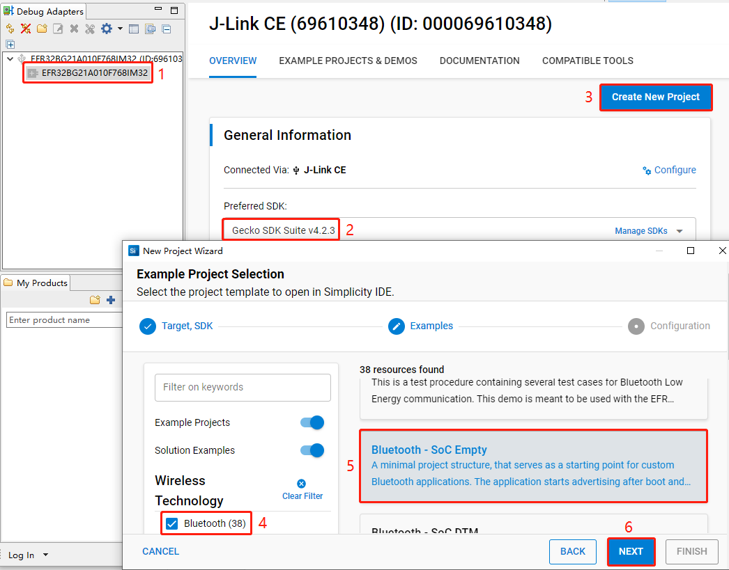 Figure 63: Create Bluetooth - Soc Empty Project