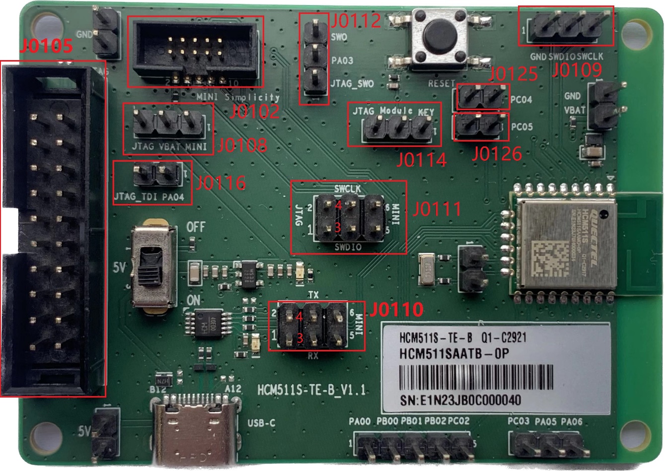 Debug and Jumper Interfaces