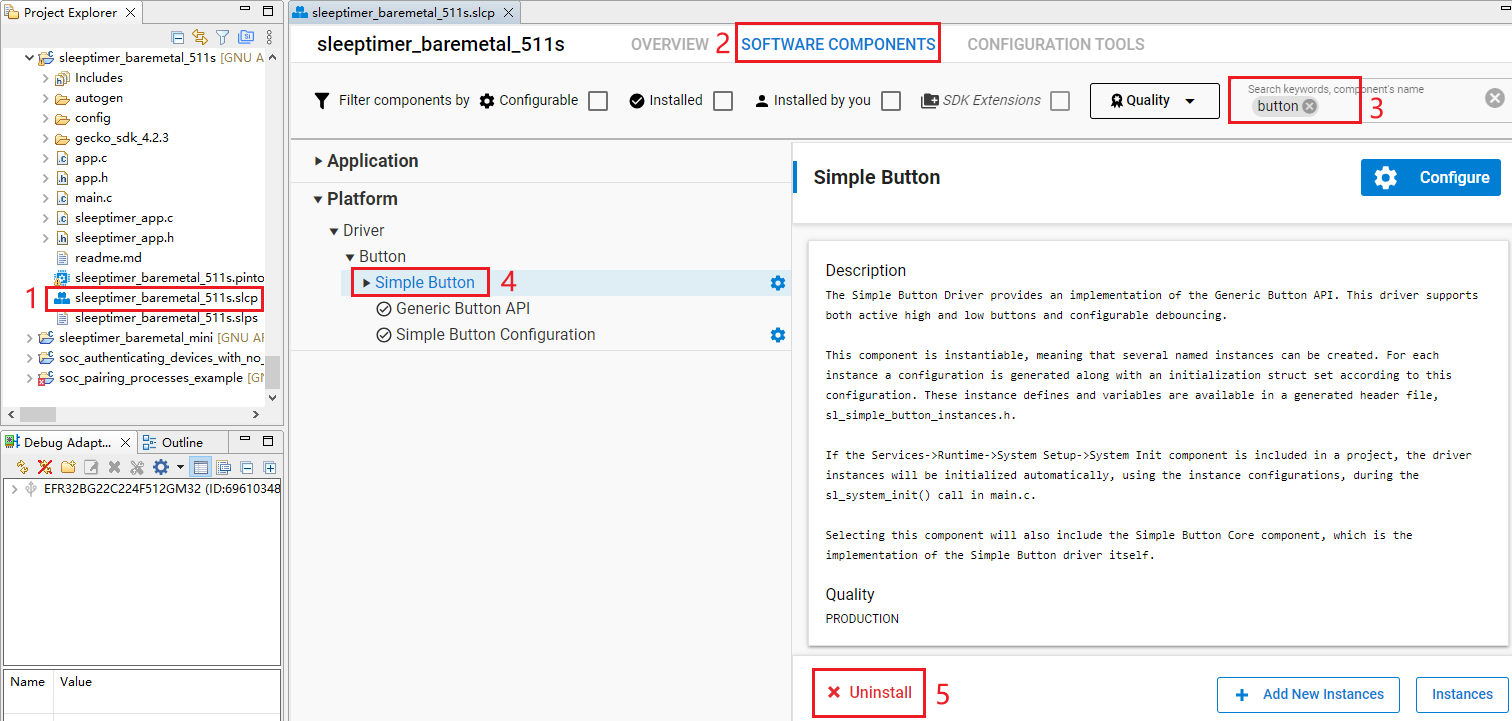 查找 btn0 和 btn1