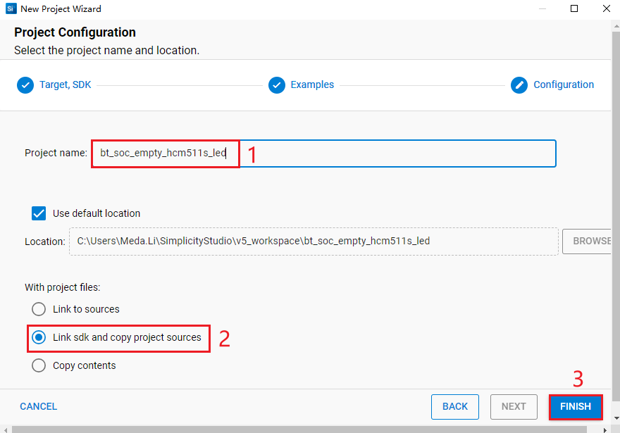 设置 Soc Empty 工程名称